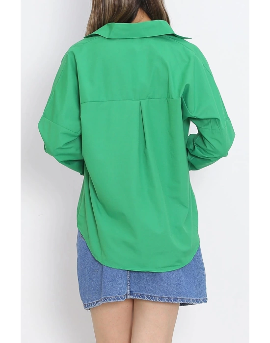 Oversize Gömlek Yeşil10 - 18934.1247.