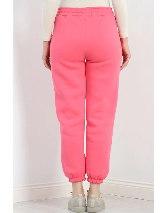 Paça Lastikli 3 İplik Eşofman Altı Pembe - 20956.1878.