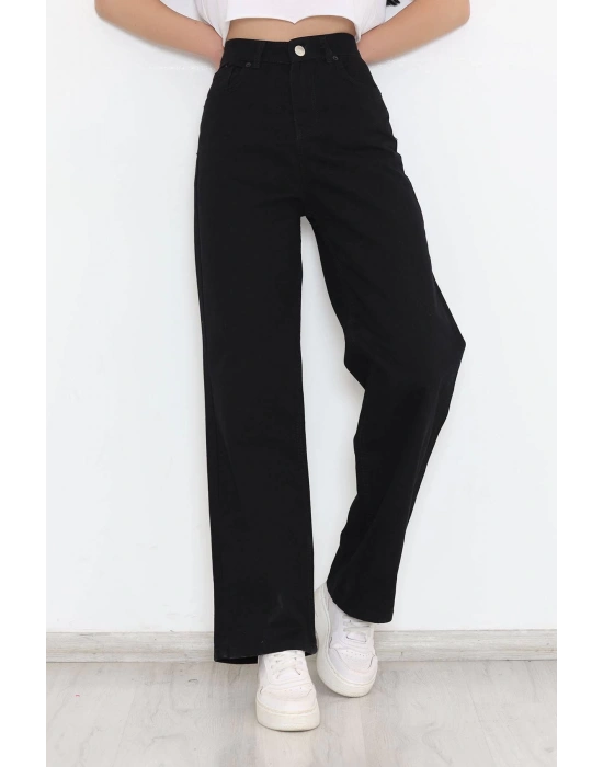 Baskılı Oversize Bisiklet Yaka T-shirt - Siyah