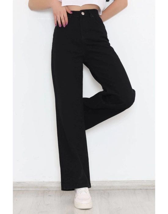 Baskılı Oversize Bisiklet Yaka T-shirt - Siyah