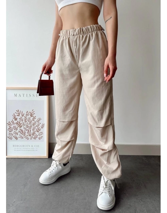 Paraşüt pantolon bej
