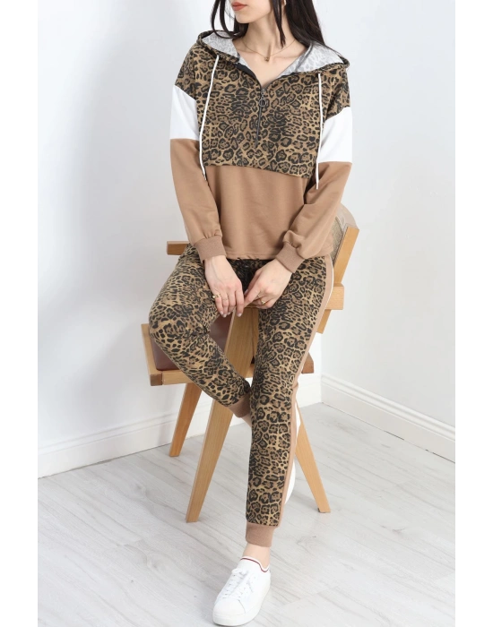 Parçalı Eşofman Takımı Leoparkahve - 8122.1005.