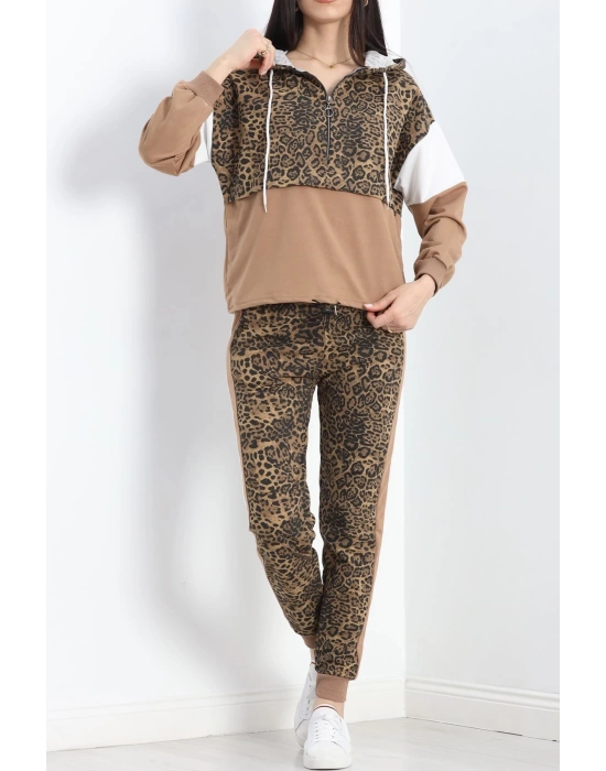 Parçalı Eşofman Takımı Leoparkahve - 8122.1005.