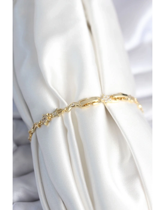 Pirinç Gold Renk Kadın Manifest Bileklik