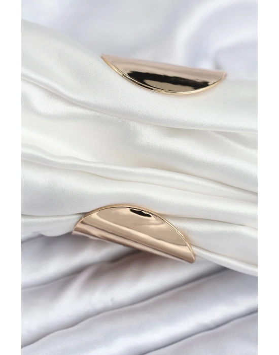 Pirinç Gold Renk Kıvrımlı Yarım Kelepçe Bileklik