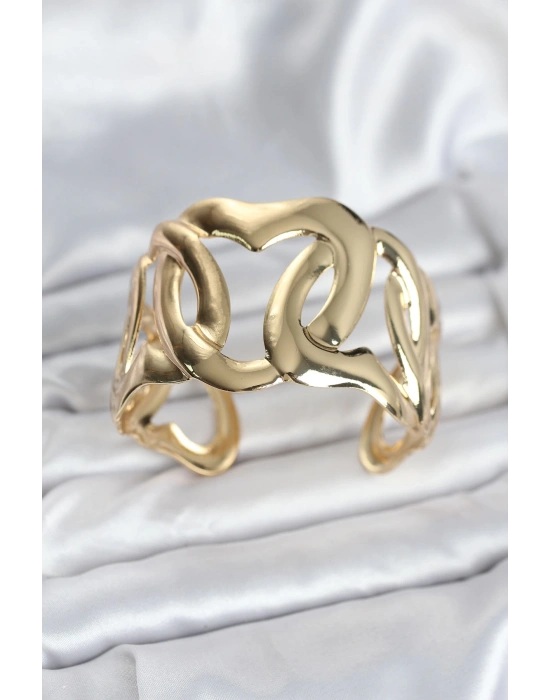 Pirinç Gold Renk Vintage Kadın Bileklik