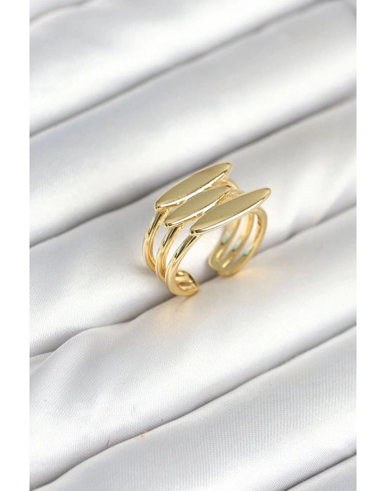 Pirinç Gold Renk Vİntage Model Kadın Yüzük