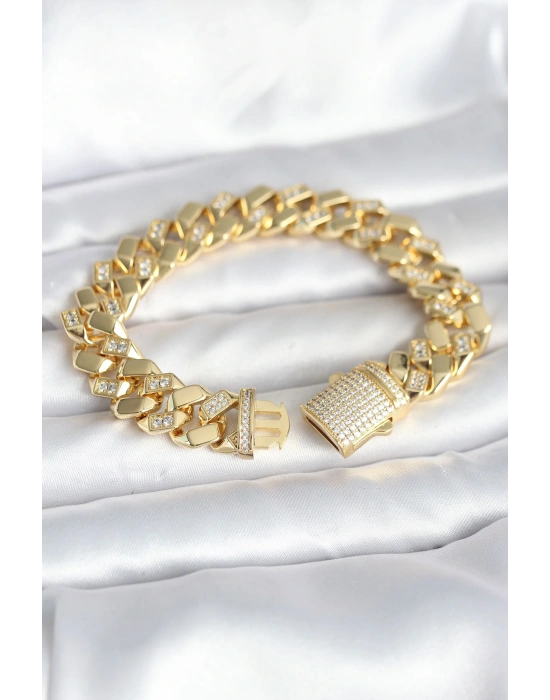 Pirinç Gold Renk VIP Exclusive Seri Gurmet Model Kadın Bileklik
