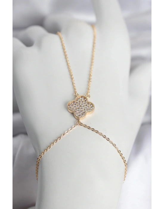 Pirinç Gold Renk Yonca Model Kadın Şahmeran