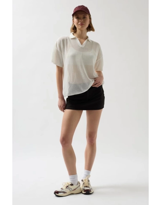 Polo Yaka TransparanT-Shirt