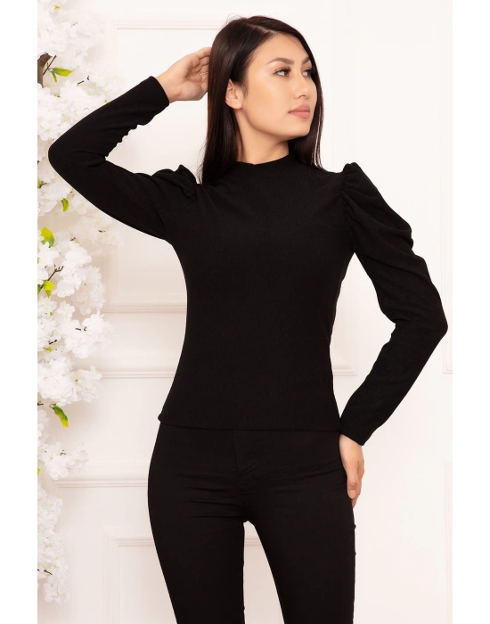 Prenses kol bluz siyah w3125