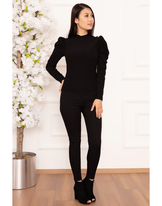 Prenses kol bluz siyah w3125