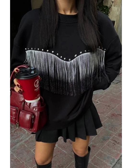 Püskül Detaylı Sweatshirt 8051