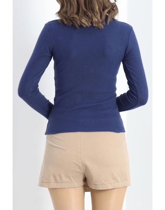 Raporlu Bisiklet Yaka Body Lacivert - 50042.1567.