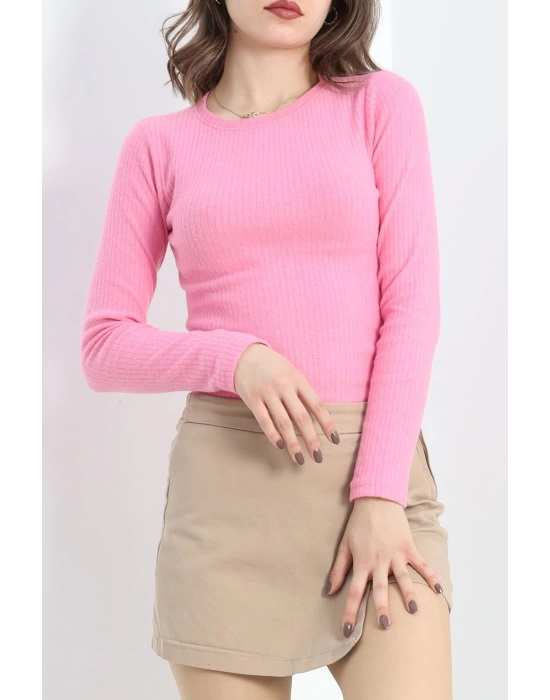Raporlu Bisiklet Yaka Body Pembe - 50042.1567.