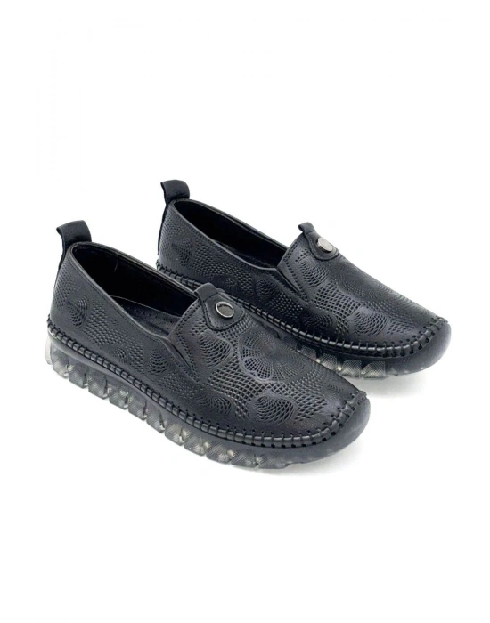 Rinna Siyah Deri Spor Ayakkabı