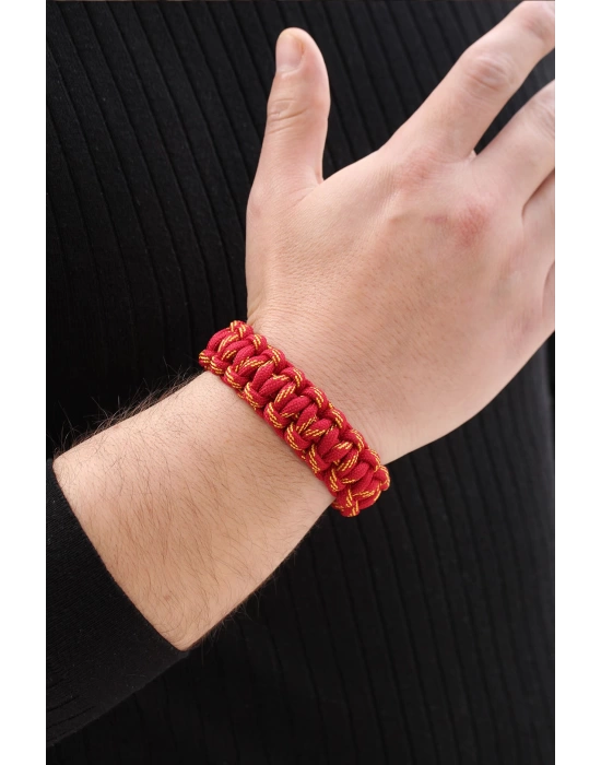 Sarı Kırmızı Paracord Bileklik