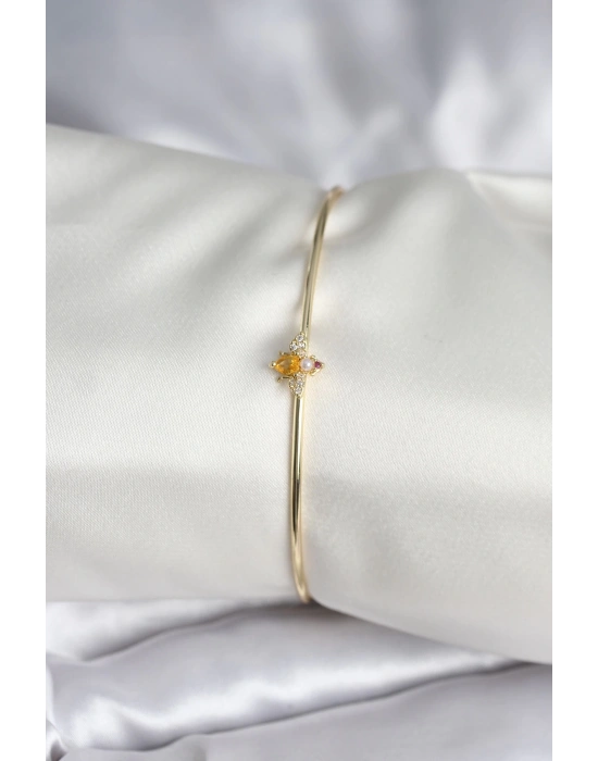 Sinek Figürlü Gold Renk Pirinç Kadın Bileklik