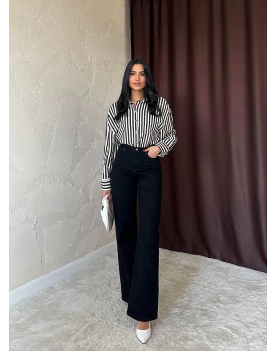 Siyah Comfy Jeans Pantolon