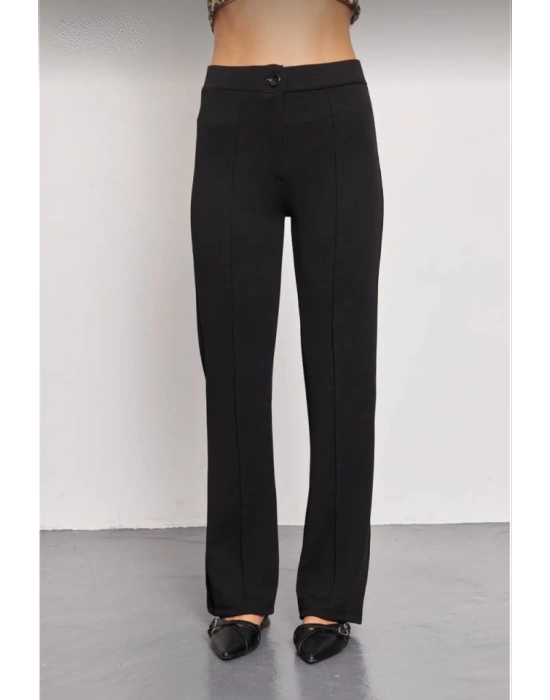 Siyah Palazzo Pantolon Oversize Kesim - Siyah