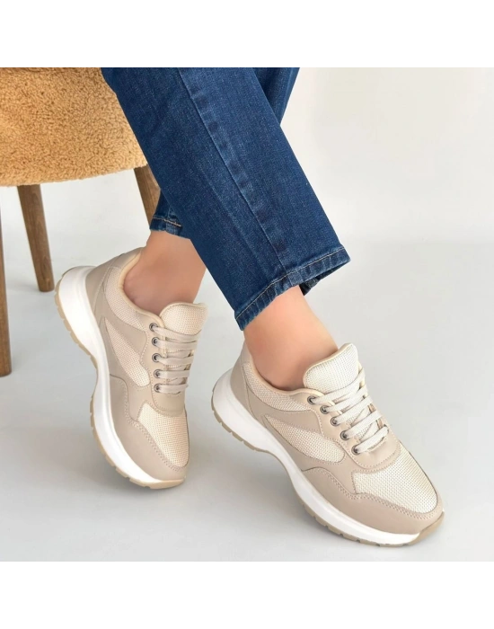 Slar Vizon Cilt Bağcıklı Spor Ayakkabı