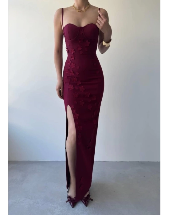 Stor Gül Detaylı Elbise