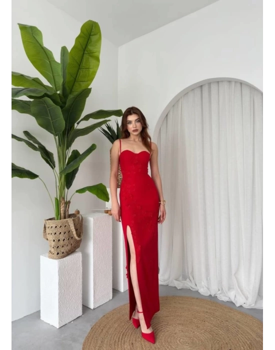 Stor Gül Detaylı Elbise