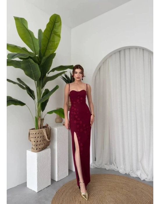 Stor Gül Detaylı Elbise