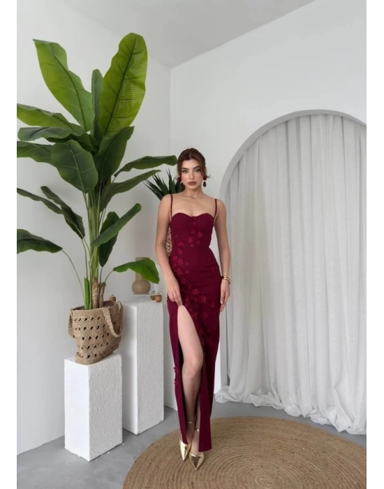 Stor Gül Detaylı Elbise