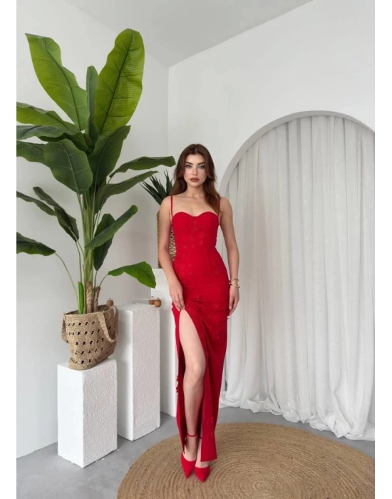 Stor Gül Detaylı Elbise