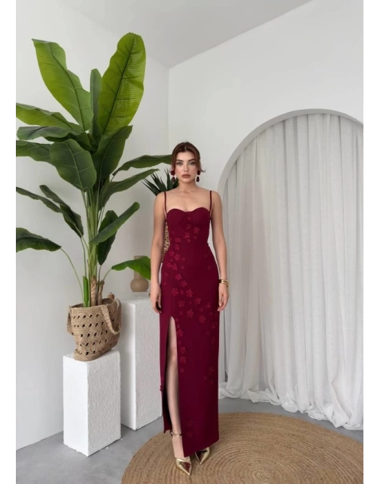 Stor Gül Detaylı Elbise