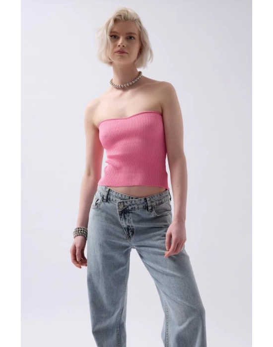 Straplez Dokulu Crop