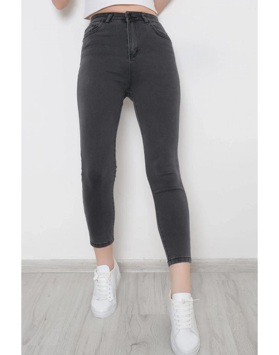 KETEN CROP KARPUZ KOL BLUZ-PANTOLON HASIR KEMERLİ - Mavi