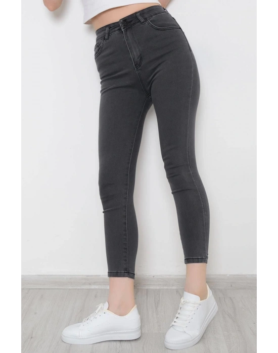 KETEN CROP KARPUZ KOL BLUZ-PANTOLON HASIR KEMERLİ - Mavi