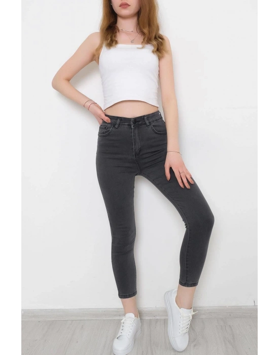 KETEN CROP KARPUZ KOL BLUZ-PANTOLON HASIR KEMERLİ - Mavi