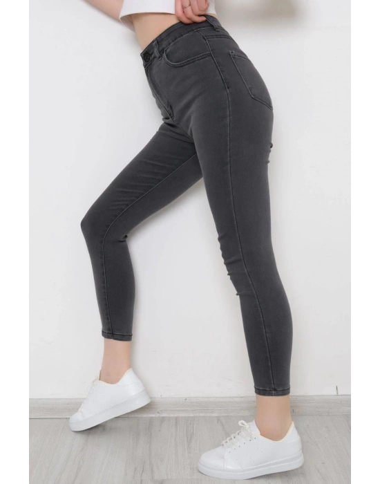 KETEN CROP KARPUZ KOL BLUZ-PANTOLON HASIR KEMERLİ - Mavi