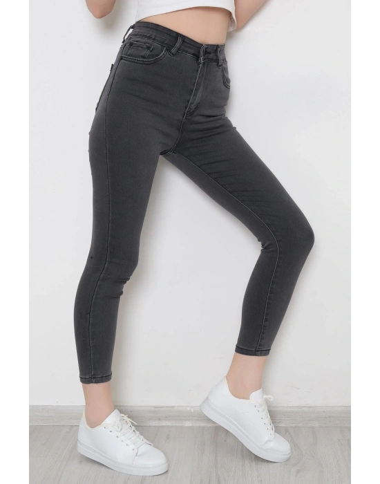 KETEN CROP KARPUZ KOL BLUZ-PANTOLON HASIR KEMERLİ - Mavi