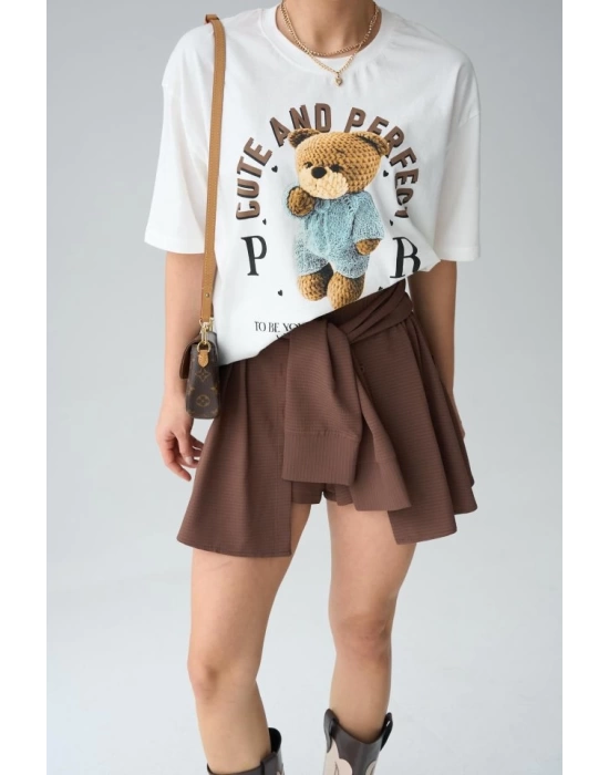 Teddy Bear T-Shirt - Krem
