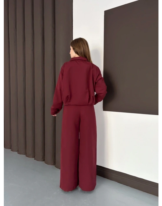 Trenç takım alt üst bordo ons