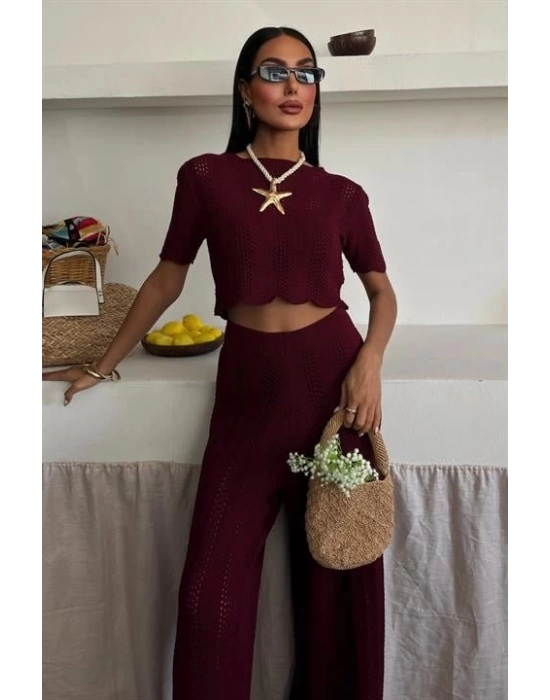 Triko Bluz Pantolon İkili Takım 10084-025