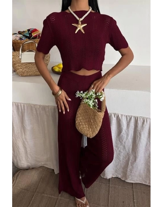 Triko Bluz Pantolon İkili Takım 10084-025