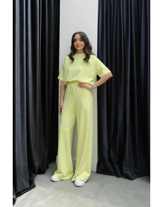 Tshirt alt üst modal takım sarı