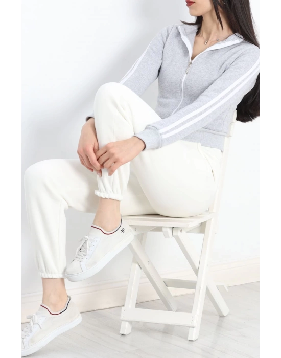 Üç İplik İçi Tüylü Sweat Gri - 20112.1287.