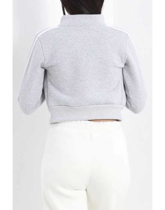 Üç İplik İçi Tüylü Sweat Gri - 20112.1287.