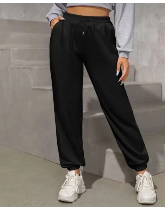 Unisex Basic Eşofman Altı - Siyah