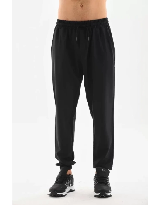 Unisex Lastik Paçalı Eşofman Altı - Siyah