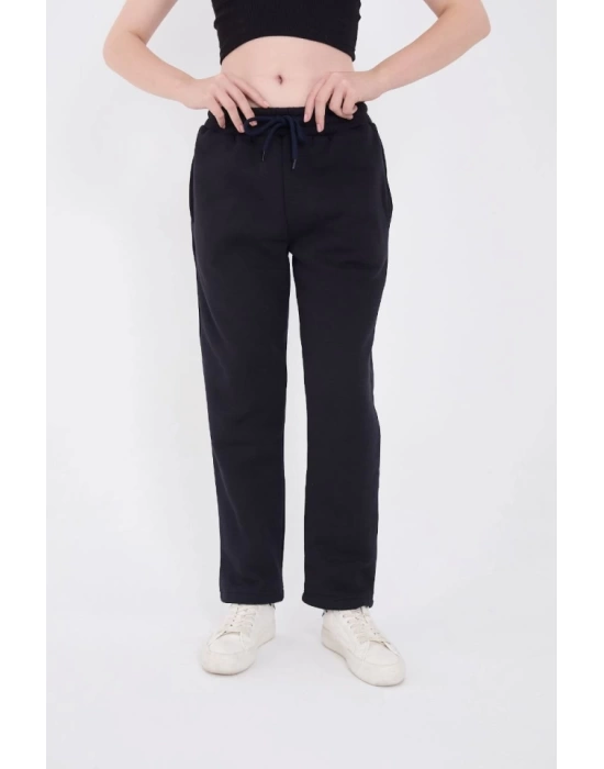 Unisex Üç İplik Basic Eşofman Pantolon - Lacivert