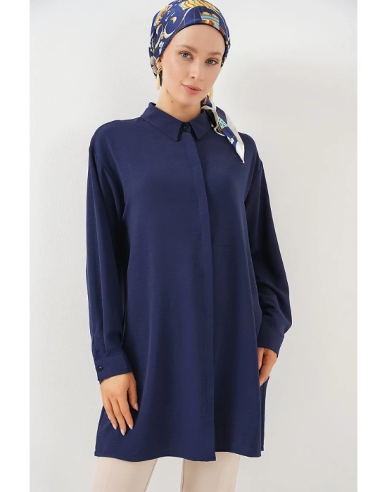 Uzun Gömlek Tunik 5945 - Lacivert
