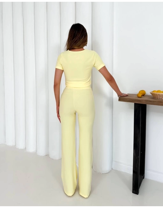 V aksesuarlı ottoman takım sarı s255850