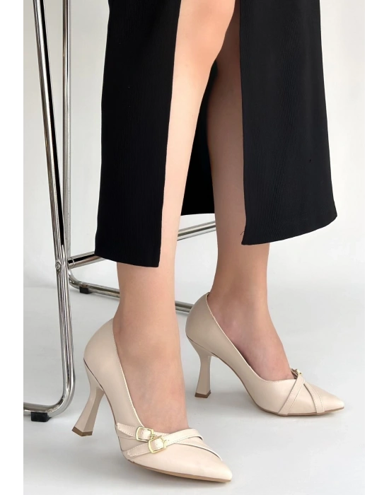 Wenda Bej Cilt Topuklu Ayakkabı